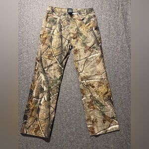 Realtree Camo Pants Jeans men’s 32x32 (measure 31x30) brown green Straight hunt
